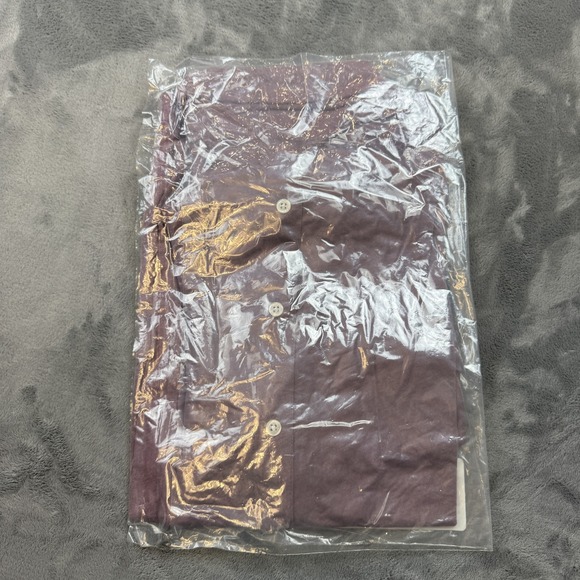 Bonobos Shirt Mens Medium Burgundy Slim Fit Jersey Knit Button‎ Down Heather - Picture 2 of 6